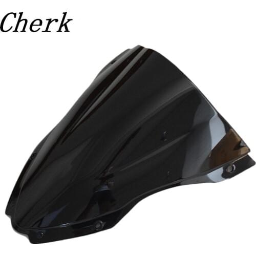 New Motorcycle Black High Quality ABS Windscreen Windshield Double Bubble for Kawasaki Ninja ZX10R 2016
