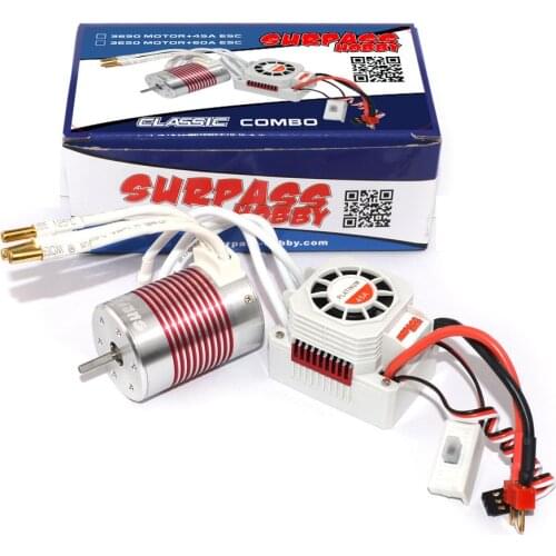 Platinum Waterproof 3650 4300KV Brushless Motor With 60A ESC Combo Suitable For 1:10 Rc Car Models