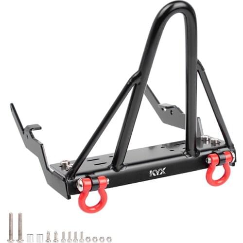 Durable Metal Front Bumper with Pull Ring Anti-collision Bumper for Axial Capra UTB RC Crawler Car Upgrade Kit