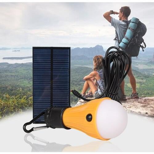 LED Solar Light Bulb Outdoor Solar Camping Lamp Rechargeable Emergency Light Is Energy Efficient Portable Tent Hanging Lamp