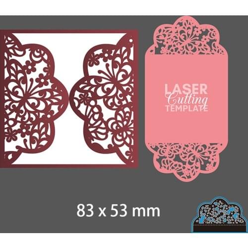 83*53 mm Hollow Card Laser Cutting Metal Dies New Stencils DIY Scrap booking Paper Cards Craft Making Craft Decoration