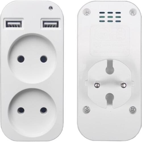 USB plug adapter double Socket charger Free shipping 2 USB Port 5V 2A Usb high quality usb murale Z2-01