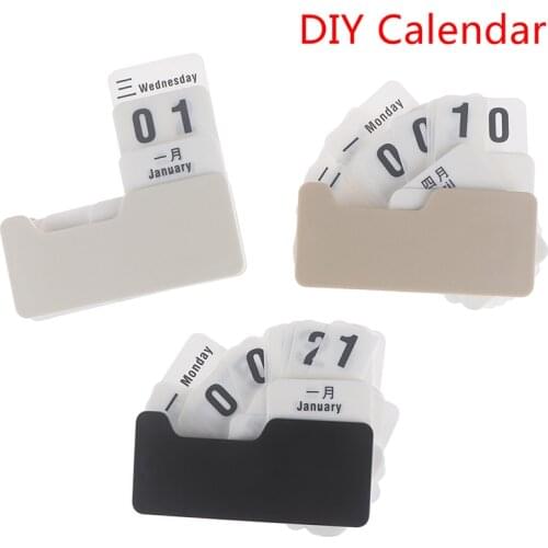 Perpetual Calendar Diy Flip Calendar Crafts Home Office School Desk Decoration