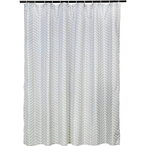 Bathroom Shower Curtain - Gray Herringbone Bath Curtain, 72X72 Inch, Waterproof Fabric Shower Curtains for Bathroom