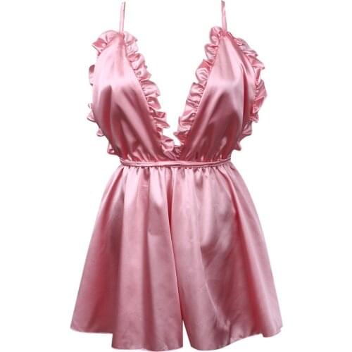 Women Sexy natural solid Style Floral Rompers Club wear Playsuit