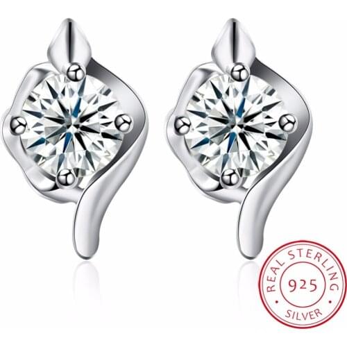 S925 Sterling Silver Stud Earrings Jewelry Womens Temperament Stud Earrings Sterling Silver Luxury Jewelry