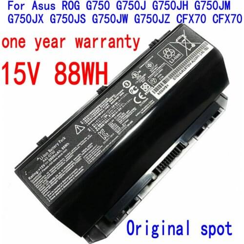 100% Brand new high quality 88WH/5900mAh A42-G750 battery For ASUS ROG G750J G750JH G750JM G750JS G750JW G750JX G750JZ Laptop