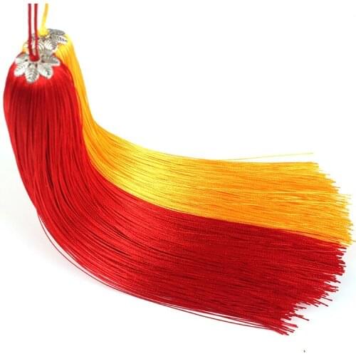 2Pcs 17cm Silk Tassel Fringe Brush Pendant Accessories for DIY Jewelry Making Silk Satin Tassel Handmade Crafts Findings Supplie