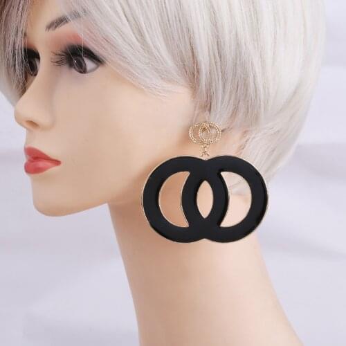 2020 Luxury Brand CC Drop Dangle Earring For Women Big Earrings Fashion Jewelry Women Drip Oil Brand Earings Korean Fashion