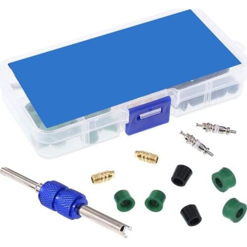 71Pcs A/C Air Conditioning Valve Core R12 R134A Refrigeration Valve Core R12 / R134A AC Master Valve Core Repair Kit