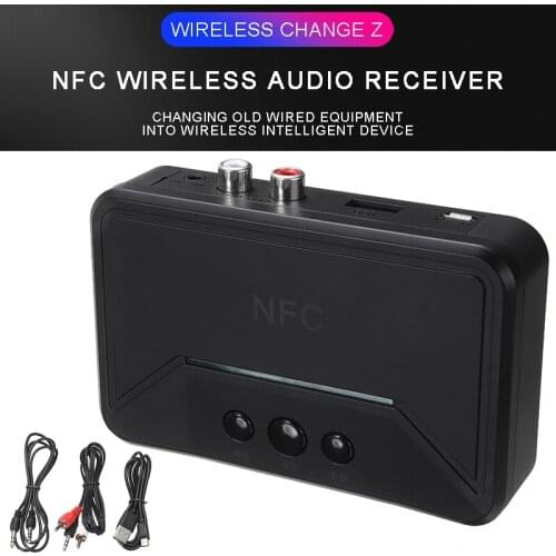 For Car Kit Speaker 1pc NFC 5.0 Receiver A2DP AUX 3.5mm RCA Jack USB Smart Playback Stereo Audio Wireless Adapter