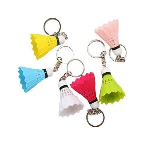 FREE SHIPPING BY DHL 500pcs/lot Hot Selling Plastic Mini Badminton Keychains Sports Keyrings Gifts