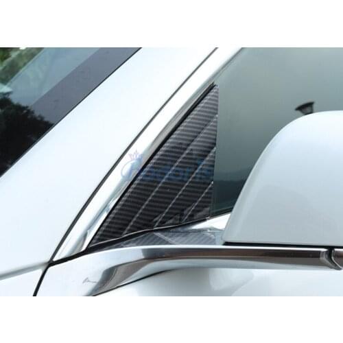 Carbon Fiber Color Front Window Triangle Garnish Panel Frame Trim Car Styling For Tesla Model 3 2017 2018 2019 Accessories