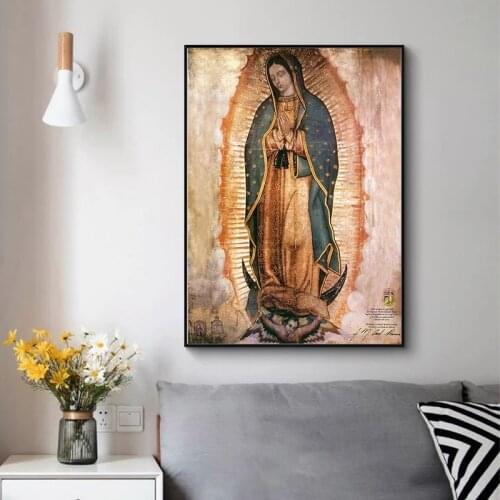 The Day of The Virgin of Guadalupe In Mexico Canvas Painting Posters and Prints Wall Art Portrait Pictures Home Decor