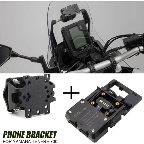For Yamaha Tenere 700 TENERE 700 Tenere700 Stand Holder Phone Mobile Phone GPS Plate Bracket Phone Holder USB