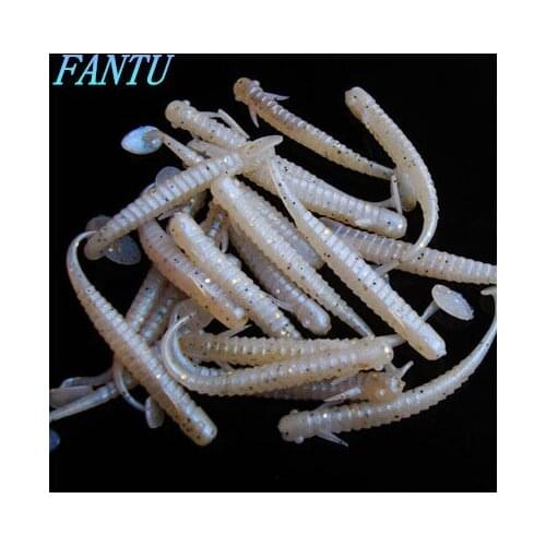 FANTU Fishing Soft Worm 2g/8cm Artificia Loach Earthworm Soft Baits Fishing Tackles 20PCS