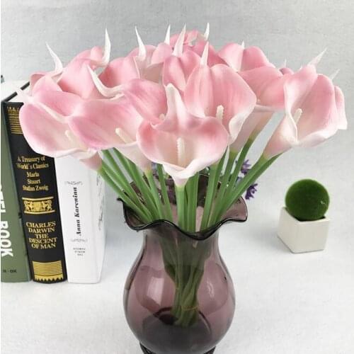Artificial calla lily flower simulation real touch flowers hand bouquet flores wedding decoration fake flowers party supplies