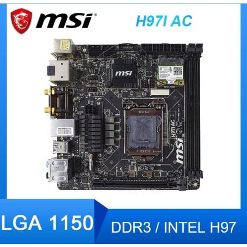 For MSI H97I AC MINI ITX Motherboard LGA 1150 DDR3 For Intel H97M H97 SATA III USB3.0 PCI-E X16 3.0 Used Desktop Mainboard