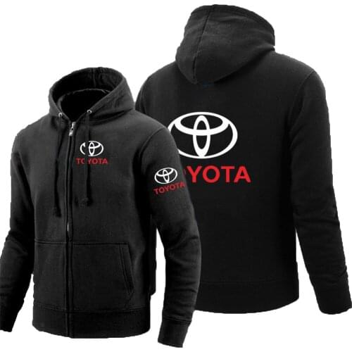 2021Toyota Hoodies Print Jackets Car Logo Men Harajuku Sweatshirts Mans Cotton Hip Hop Customize High Street Zipper Coats Tops