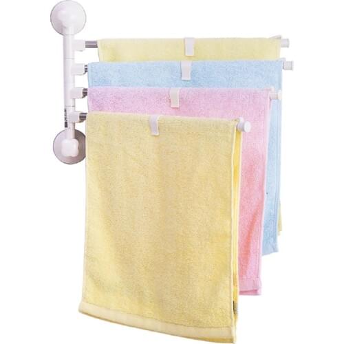 BYN Stainless Steel Bathroom Wall Mounted Suction Cup Wall Towel Pole Shower Room Glass Door Clothes Hanger Rod DQ1522-41