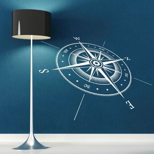 Art Wall Decal Compass Rose Wall Vinyl Decal Nautical Sailing Decor Big Size choose Mix color Wall Poster Removable Q233
