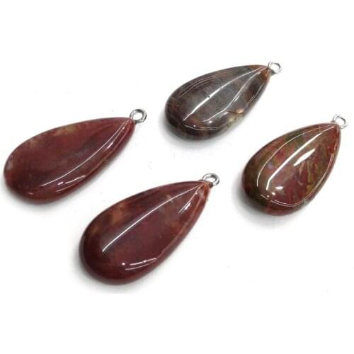 Natural Stone Picasso jades Pendants Water drop shape Pendant for Jewelry Making Diy necklace accessories Size 16x35 mm