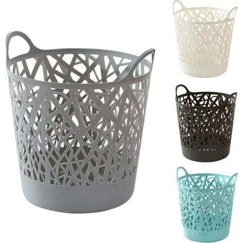 New Imitation Rattan Laundry Basket, Plastic Folding Storage Basket, Household Laundry Basket, Bedroom Storage Bucket
