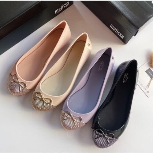2021 New Melissa Women Jelly Shoes Fashion Beach Sandals Women Jelly Sandals Adult Melissa Female Flat Sweet Diamond Shoes SM058
