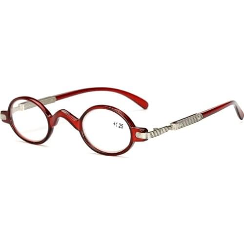 Retro Round Reading Glasses Brand Design Presbyopia Prescription Nerd Lens Medical Optical Glasses Frame Black Red Men Women