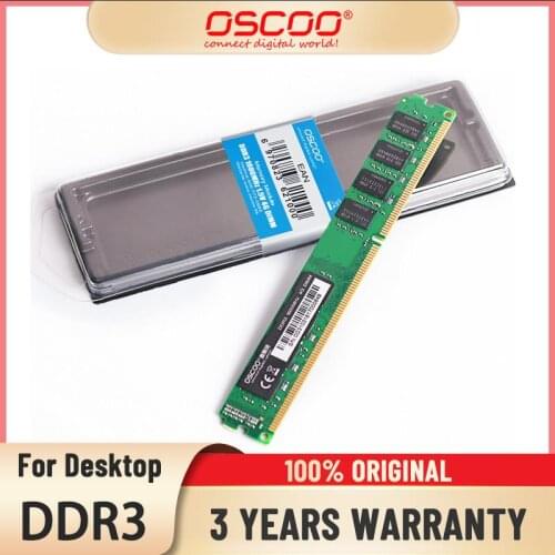 OSCOO Lifetime Warranty Desktop Ram DDR3 4GB 2GB 8GB 1600MHz Long-DIMM PC DRAM