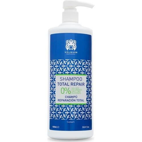 Valquer Champu Zero % total repair. Damaged hair. No sulfates, no silicones. Vegan shampoo. Professional shampoo-1000Ml