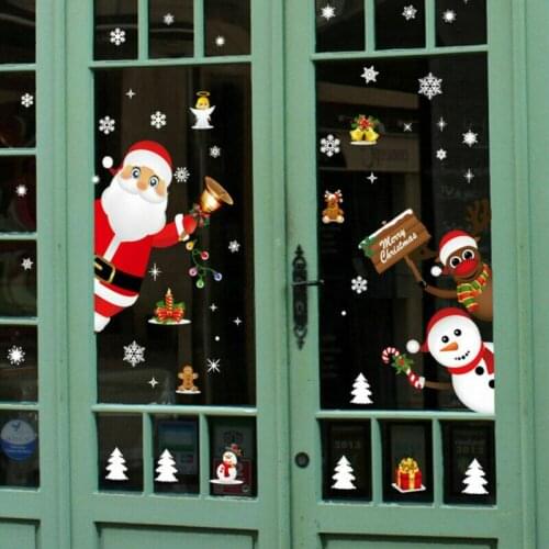 Weihnachten Santa Claus abnehmbare Wandaufkleber PVC Aufkleber DIY Wallpaper