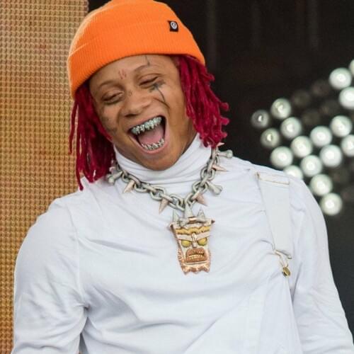 Famous Hip-hop Rapper Jewelry Trippie Redd Tikki Pendant Necklace Chain Iced Out Punk Rivet Choker Cubic Zirconia Mens Jewelry