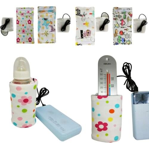 USB Charging Newborn Baby Bottle Warmer Portable Outdoor Infant Milk Feeding Bottle Heated Cover Baby Nursing Insulated Bag Care