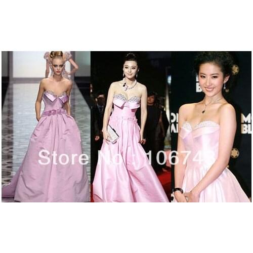 Free shipping 2016 new fashion vestidos robe de soiree Formal Elegant sexy pink ball long party prom gown Celebrity Dresses