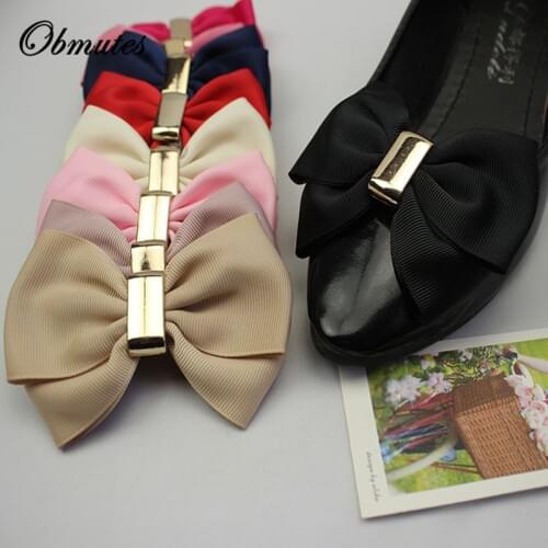 1 Pair Shoes Accessories Fashion Ribbon Bow Boots High Heel Shoe Clips Pair Decoration