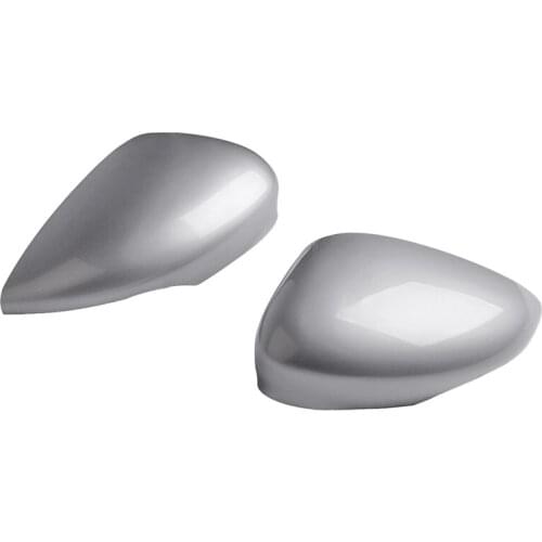 1 Pair Left/Right Silver Rearview Side View Mirror Replacement Cover Cap Case Shell for Ford for Fiesta Mk7 2008 2009 2010 201