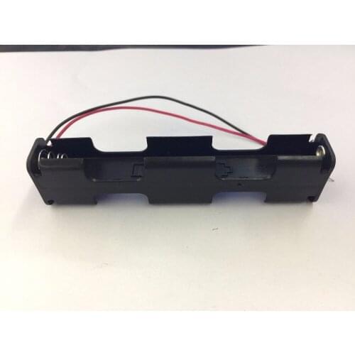 1Pcs Dual Layers Black Plastic 4 x AA 6V Battery Holder Case w Leads