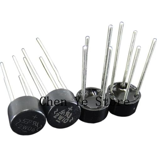 10PCS 2W04 2W06 2W08 2W10 2A 400V 600V 800V 1000V DIP-4 100% NEW Rectifier bridge