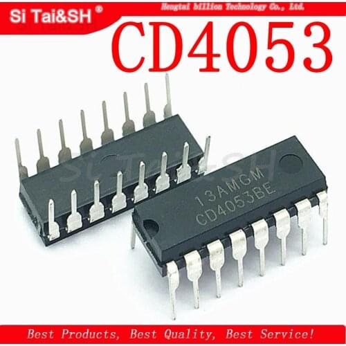 10PCS CD4053 CD4053B CD4053BE DIP-16 Analog Multiplexer IC
