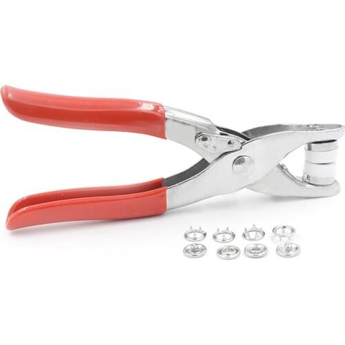 100 sets of silver buttons + installation tools 9.5mm Prong Snap professional installation tools. Hand tools. Snaps