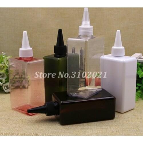 2/20pcs 300ml Pink Plastic Shower Gel Bottle Empty 300CC PET Water Refillable Lotion Container with white/black/clear sharp cap