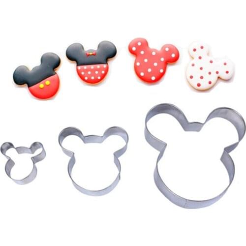 3pcs Mouse Cookie Cutter Fast Shipping Stainless Steel Cut Biscuit Mold Cooking Tools Set Vegetable Chopper Kitchen Accessories