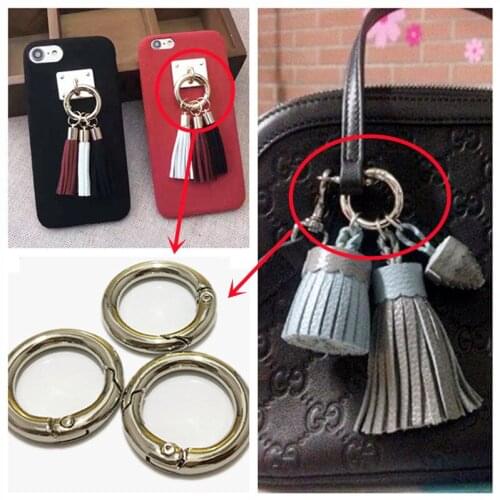 4Pc Metal Spring O Ring Openable Keyring Leather Bag Handbag Belt Strap Buckle Dog Chain Snap Luggage Clasp Clip DIY Accessories