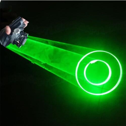 532nm Green Swirl Laser Man Show Gloves Vortex Effect Stage Laser lighting Gloves With Double Green Lasers