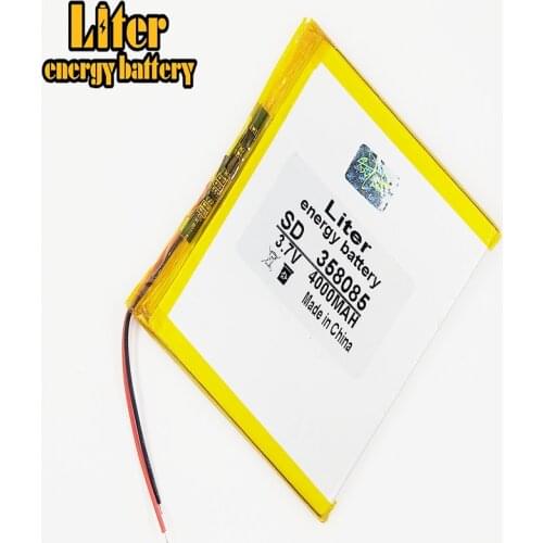 358085 3.7 V 4000 mah tablet battery brand tablet general polymer lithium battery