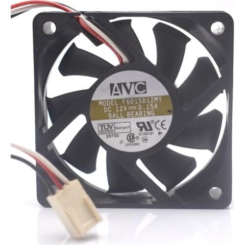 AVC 6015 6cm DC 12V 0.15A F6015B12MY dual ball mute chassis cooling fan