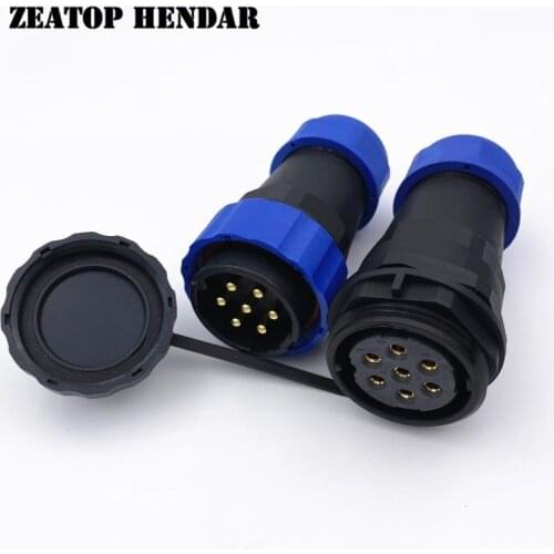 5Sets Docking SP28 Waterproof 2 3 4 5 6 7 9 12 14 16 19 22 24 26 Pin Aviation Connector IP68 28mm Male plug and Female Socket