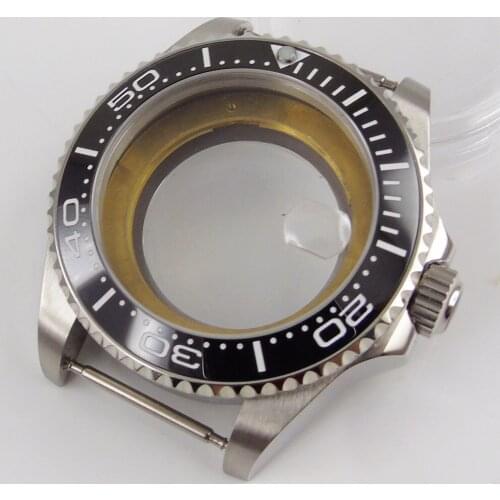 Fit NH35 Automatic Movement New 43mm Watch Case with Transparent Backcover Rotating Bezel