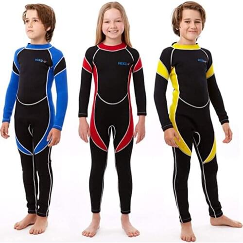 2.5mm Neoprene Surf Wetsuit for Kids Spearfishing Swimsuit Diving Suit for Girls Boys Beach Scuba Swimwear Wetsuits for Kids